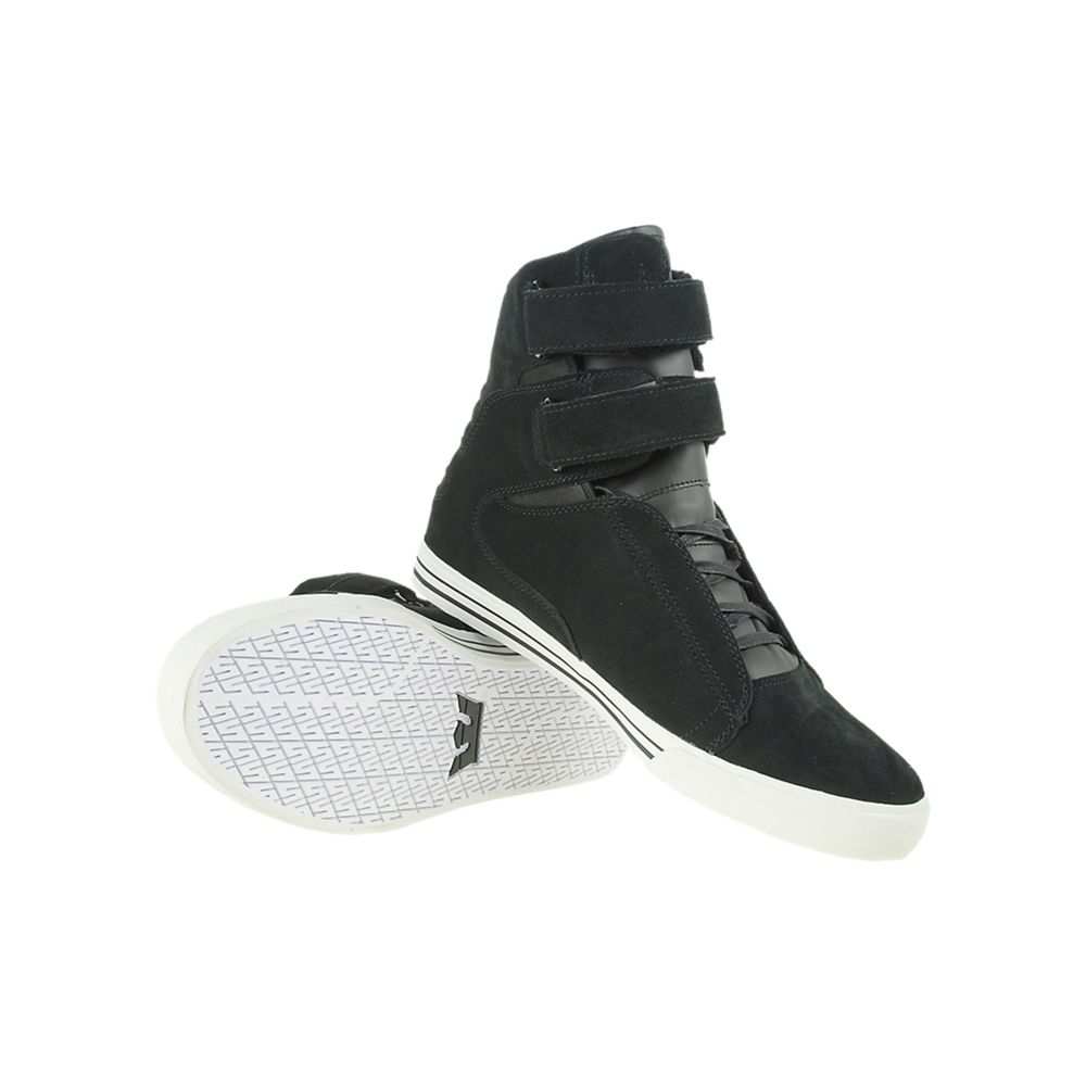 Baskets Montantes Supra TK Society Noir Black Suede/Black Homme | GLX-63392865